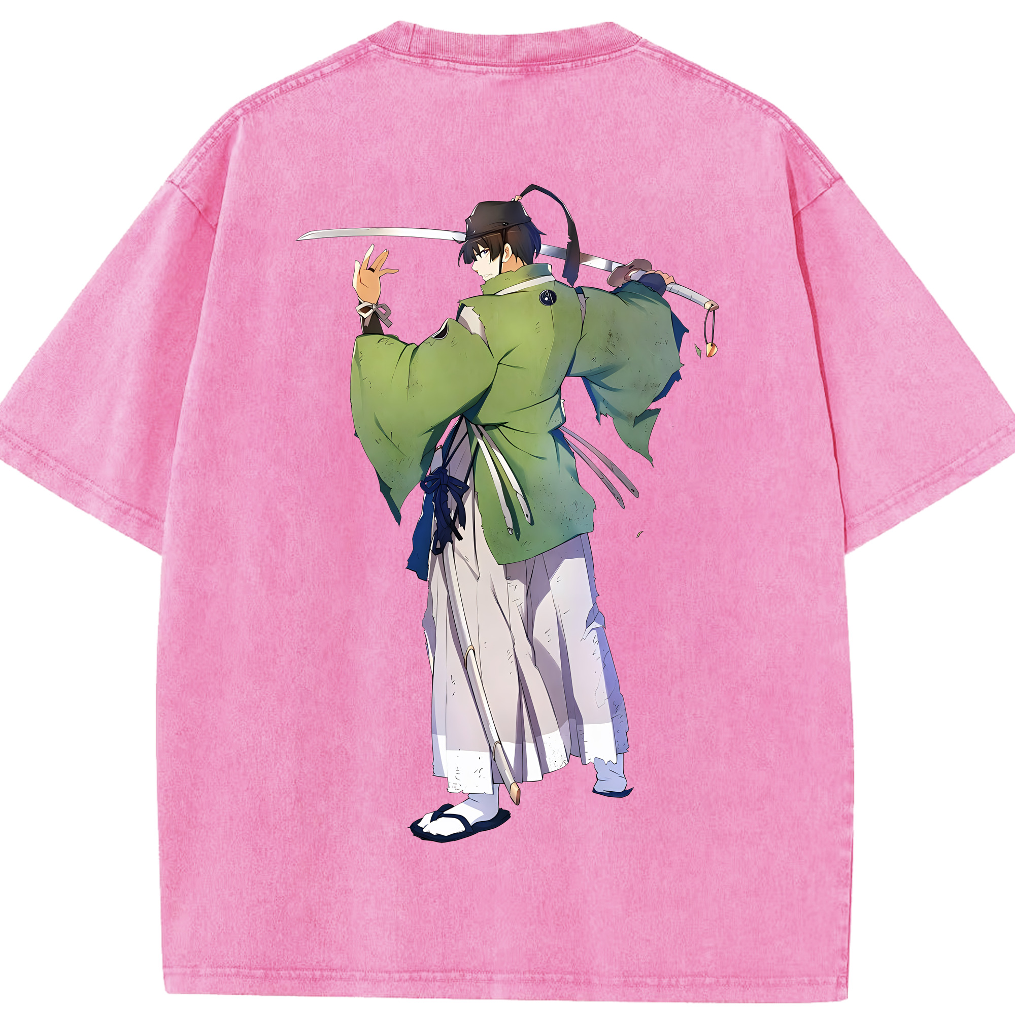 （画像用） 刀剣乱舞 Touken Ranbu 綿100% ヴィンテージ風 半袖Tシャツ（背面プリント）